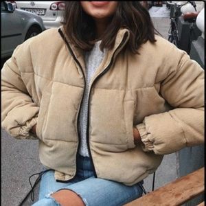 Draw String Tan Parka